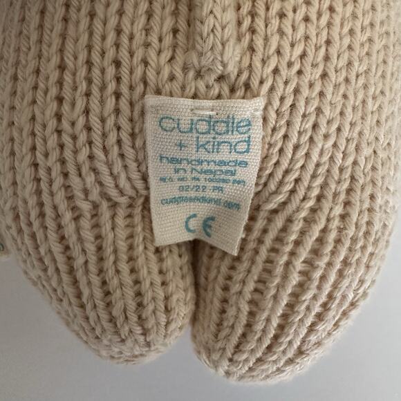 Cuddle + Kind Baby Lion Plush Doll Animal Collection Knit Hand Made Peru 7” - Picture 7 of 8